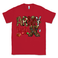 Red Christmas Army wife Classic Tee - NancyCooperArtShop