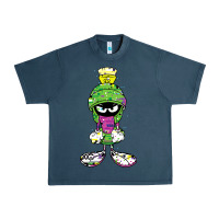 Midnight Navy Marvin The Martian Glitch Urban Heavy Tee - trangStudio