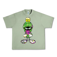 Oil Green Marvin The Martian Glitch Urban Heavy Tee - trangStudio