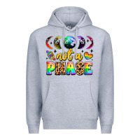 Heather Grey not a phase pride moon Premium Hoodie - LillyAllenDesigns