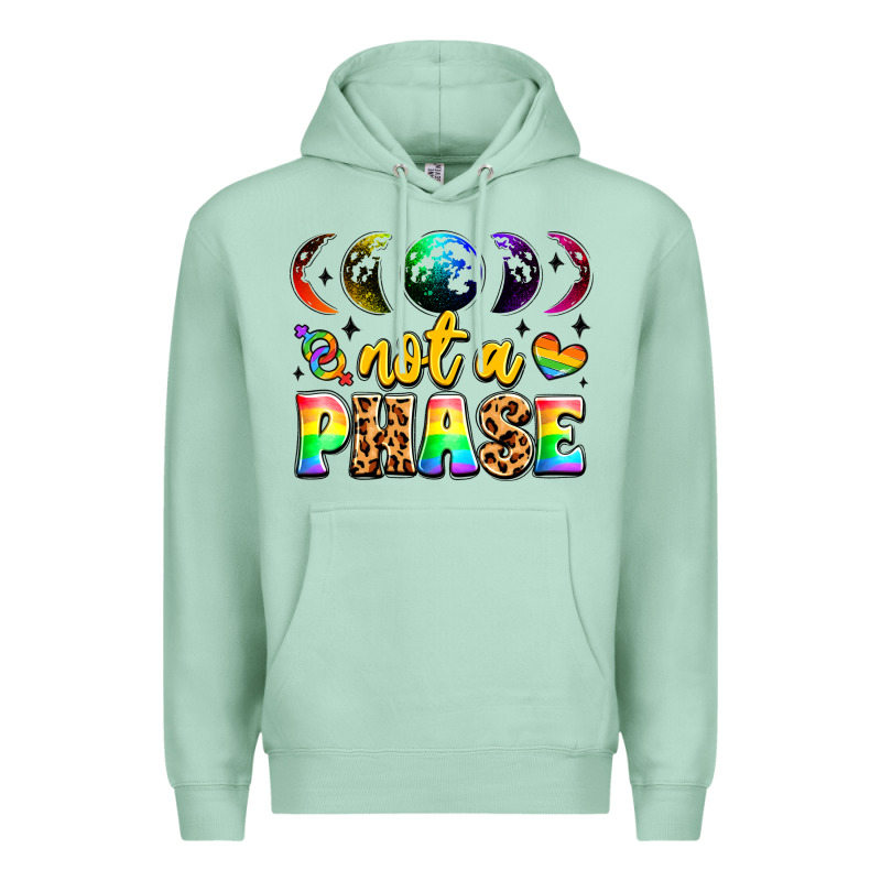 Not A Phase Pride Moon Premium Hoodie by LillyAllenDesigns | Teevron