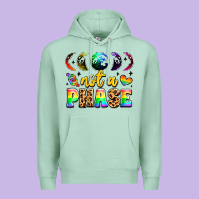 Not A Phase Pride Moon Premium Hoodie Designed By Lillyallendesigns