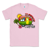 Bubblegum Pink summer camping Classic Tee - CowhideDigitalArt