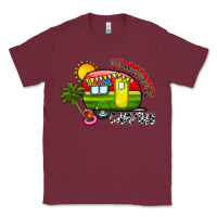 Burgundy summer camping Classic Tee - CowhideDigitalArt