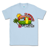 Dusty Blue summer camping Classic Tee - CowhideDigitalArt