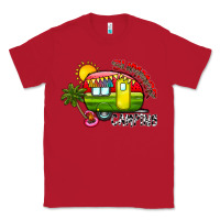 Red summer camping Classic Tee - CowhideDigitalArt