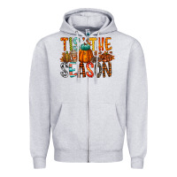 Heather Grey tis the season Zipper Hoodie - RacoonDesign