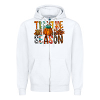 White tis the season Zipper Hoodie - RacoonDesign