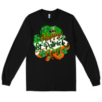 Black Happy St. Patrick's Day Long Sleeve Tee - CowGirlArtShop