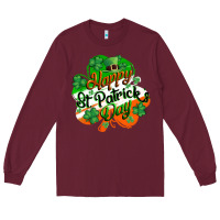 Burgundy Happy St. Patrick's Day Long Sleeve Tee - CowGirlArtShop