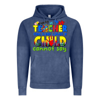 Vintage Denim teacher can hear what a child cannot say Vintage Hoodie - CowGirlArtShop