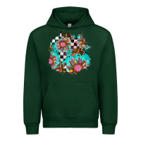 Forest Green race sunflower patches Urban Hoodie - AdoDesignShop