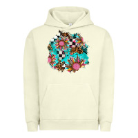 Pigment Pistachio race sunflower patches Urban Hoodie - AdoDesignShop