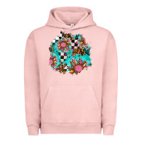Pigment Salmon race sunflower patches Urban Hoodie - AdoDesignShop