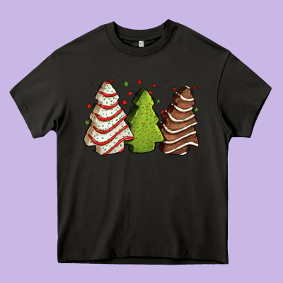 Christmas Cakes Heavy Core Tee Designed By Jasminsmagicworld