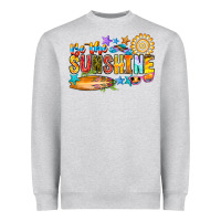 Heather Grey be the sunshine Heavyweight Sweatshirt - CowhideDigitalArt