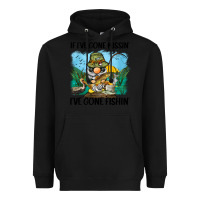 Black if i've gone missin' i've gone fishin' Heavyweight Hoodie - BarkalooDesign