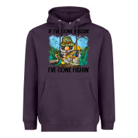 Plum if i've gone missin' i've gone fishin' Heavyweight Hoodie - BarkalooDesign