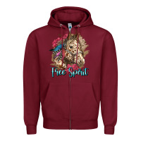 Burgundy free spirit appaloosa horse Zipper Hoodie - LillyAllenDesigns