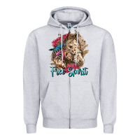 Heather Grey free spirit appaloosa horse Zipper Hoodie - LillyAllenDesigns