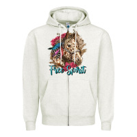 Oatmeal Heather free spirit appaloosa horse Zipper Hoodie - LillyAllenDesigns