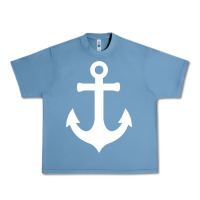 Pebble Blue Boat Anchor for Women n Girls Summer Urban Heavy Tee - trangStudio