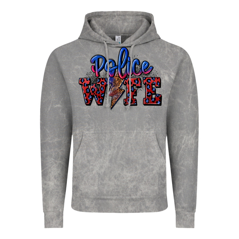 Police Wife With Lightning Bolt Vintage Hoodie by CowGirlArtShop | Teevron