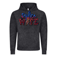 Vintage Black police wife with lightning bolt Vintage Hoodie - CowGirlArtShop