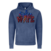 Vintage Denim police wife with lightning bolt Vintage Hoodie - CowGirlArtShop