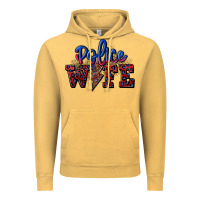 Vintage Mustard police wife with lightning bolt Vintage Hoodie - CowGirlArtShop