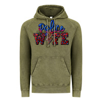 Vintage Olive police wife with lightning bolt Vintage Hoodie - CowGirlArtShop