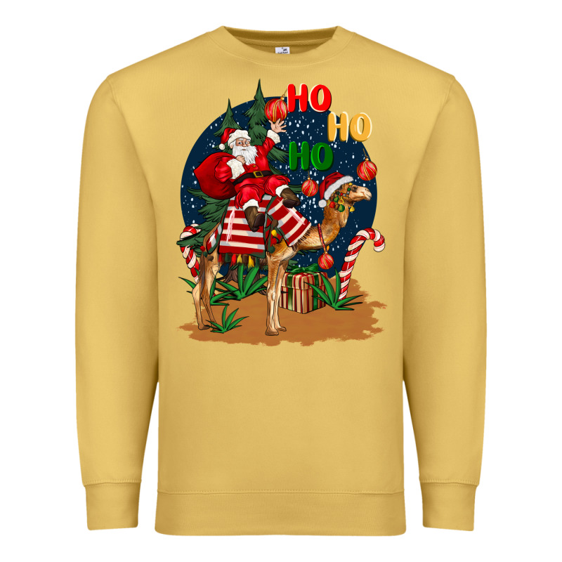 Christmas  Camel With Santa Premium Sweatshirt by BarkalooDesign | Teevron