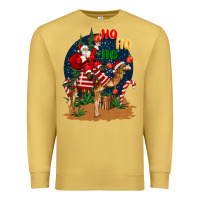 Antique Gold Christmas  camel with Santa Premium Sweatshirt - BarkalooDesign