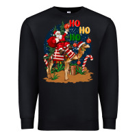Black Christmas  camel with Santa Premium Sweatshirt - BarkalooDesign