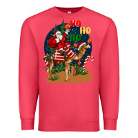 Cardinal Christmas  camel with Santa Premium Sweatshirt - BarkalooDesign