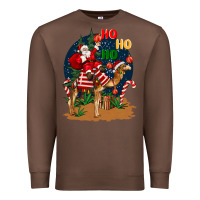 Chestnut Christmas  camel with Santa Premium Sweatshirt - BarkalooDesign