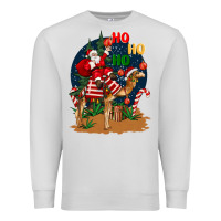 Dove Grey Christmas  camel with Santa Premium Sweatshirt - BarkalooDesign