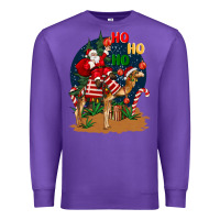 Purple Christmas  camel with Santa Premium Sweatshirt - BarkalooDesign
