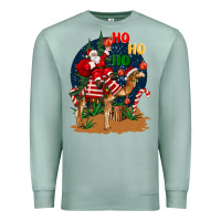 Seafoam Christmas  camel with Santa Premium Sweatshirt - BarkalooDesign