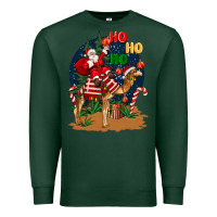 Sports Green Christmas  camel with Santa Premium Sweatshirt - BarkalooDesign