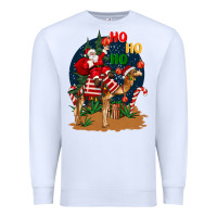 White Christmas  camel with Santa Premium Sweatshirt - BarkalooDesign