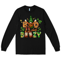 Black St. Patrick's Bad and boozy with gnome Long Sleeve Tee - HowdyJamesFarm