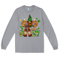 Heather Grey St. Patrick's Bad and boozy with gnome Long Sleeve Tee - HowdyJamesFarm