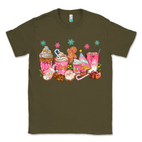 Army Green Pink gingerbread coffee cups Classic Tee - texasbilliewilder