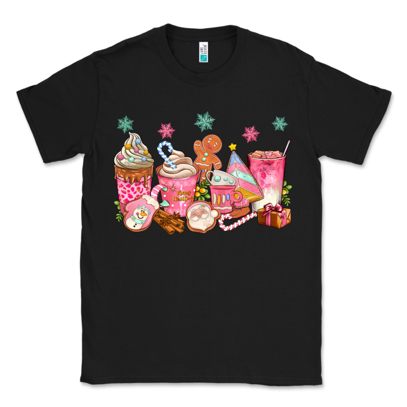 Pink Gingerbread Coffee Cups Classic Tee by texasbilliewilder | Teevron