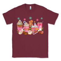 Burgundy Pink gingerbread coffee cups Classic Tee - texasbilliewilder