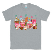 Heather Grey Pink gingerbread coffee cups Classic Tee - texasbilliewilder