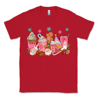 Red Pink gingerbread coffee cups Classic Tee - texasbilliewilder