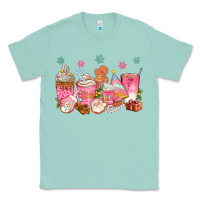 Seafoam Pink gingerbread coffee cups Classic Tee - texasbilliewilder