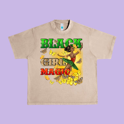 Black Girl Magic Urban Heavy Tee Designed By Cowgirlartshop